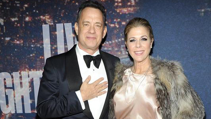Tom Hanks e la moglie Rita nel 2015