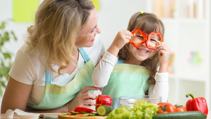 Bambini frutta e verdura