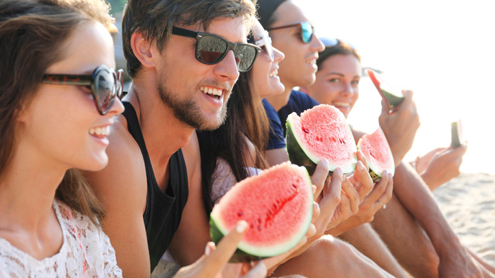 frutta in spiaggia