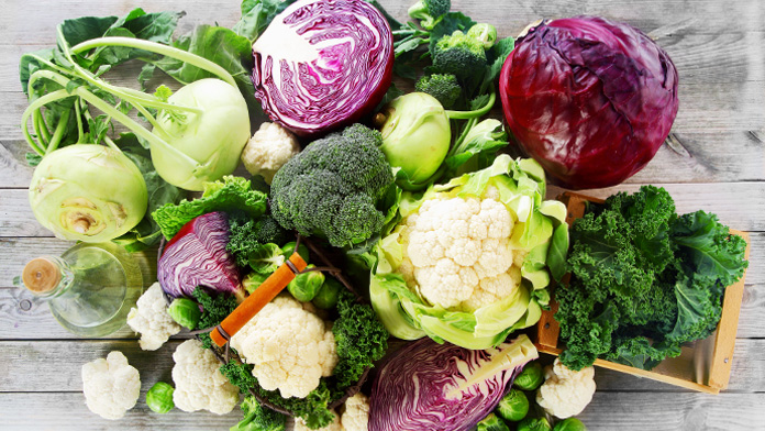 10 cibi più sani cavolfiore, cavolo e broccoli 