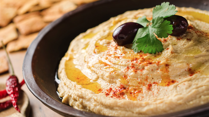 Hummus con verdure