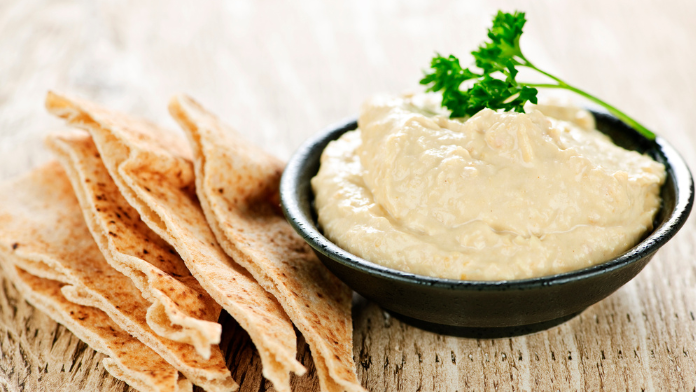 hummus con pane pita