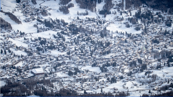 Cortina vista dall'alto