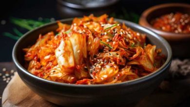 Un piatto di kimchi