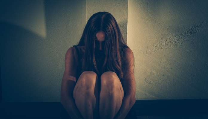 una donna depressa