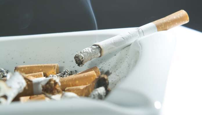 sigarette lasciate in un portacenere