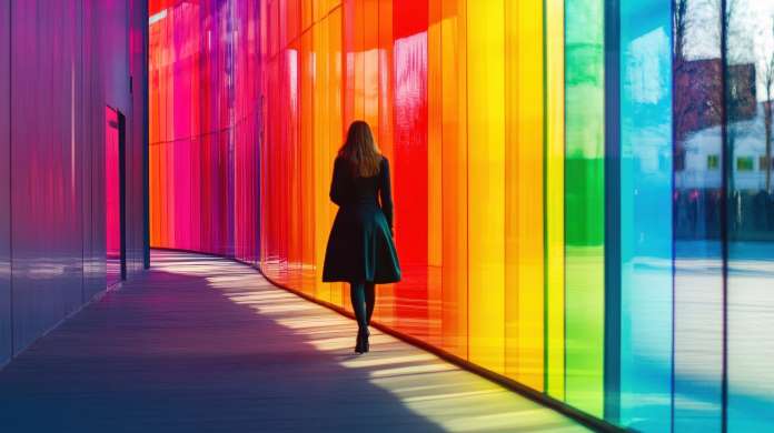 passeggiare in mezzo ai colori