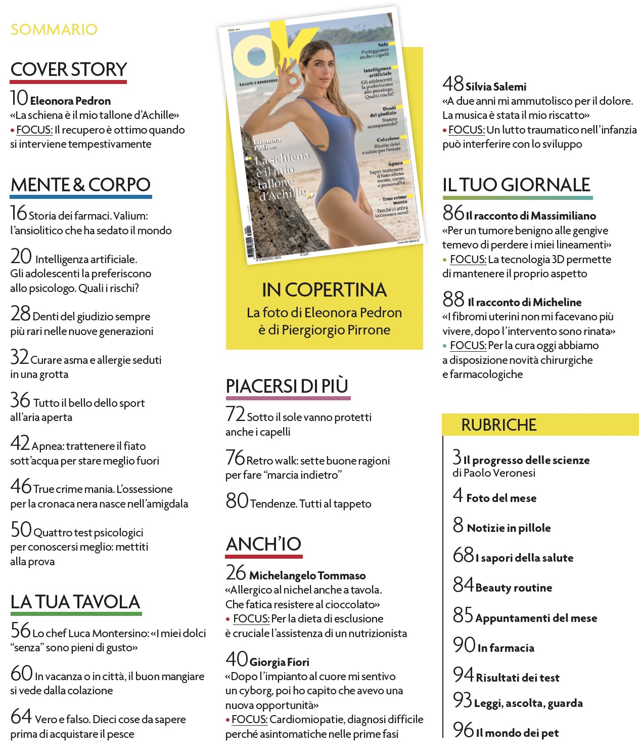 Sommario ok salute agosto 2025