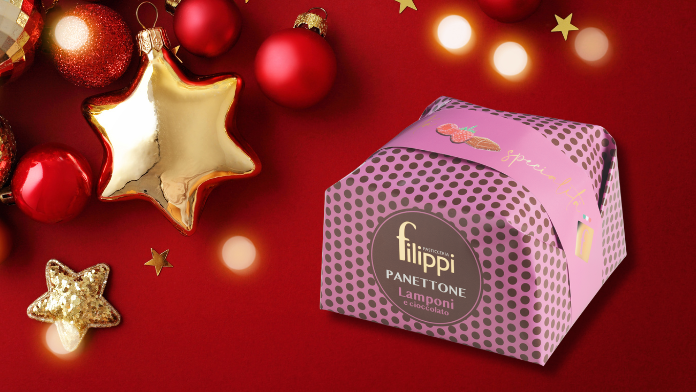 Panettone Lamponi e Cioccolato Fondente di Pasticceria Filippi