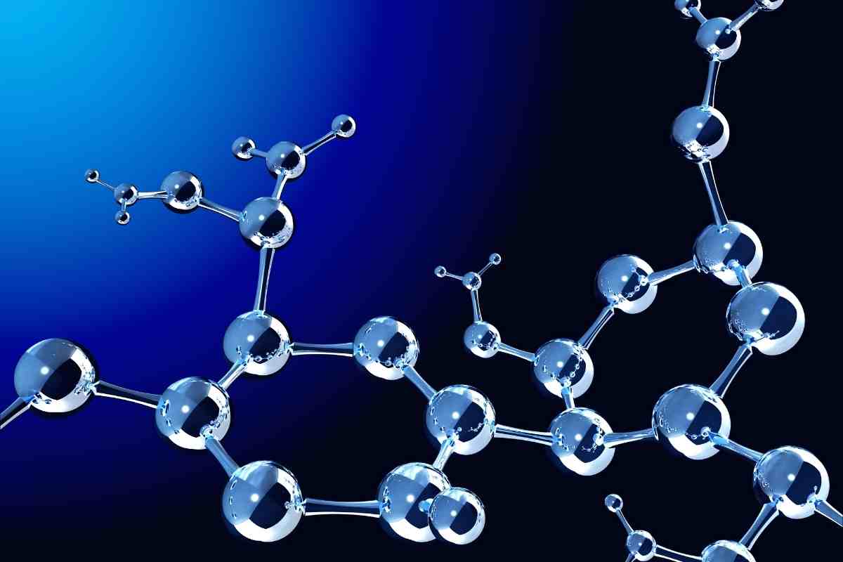 un peptide visto al microscopio