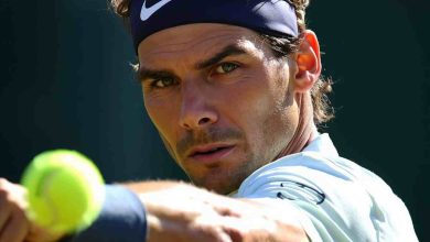 Rafael Nadal durante una partita di tennis