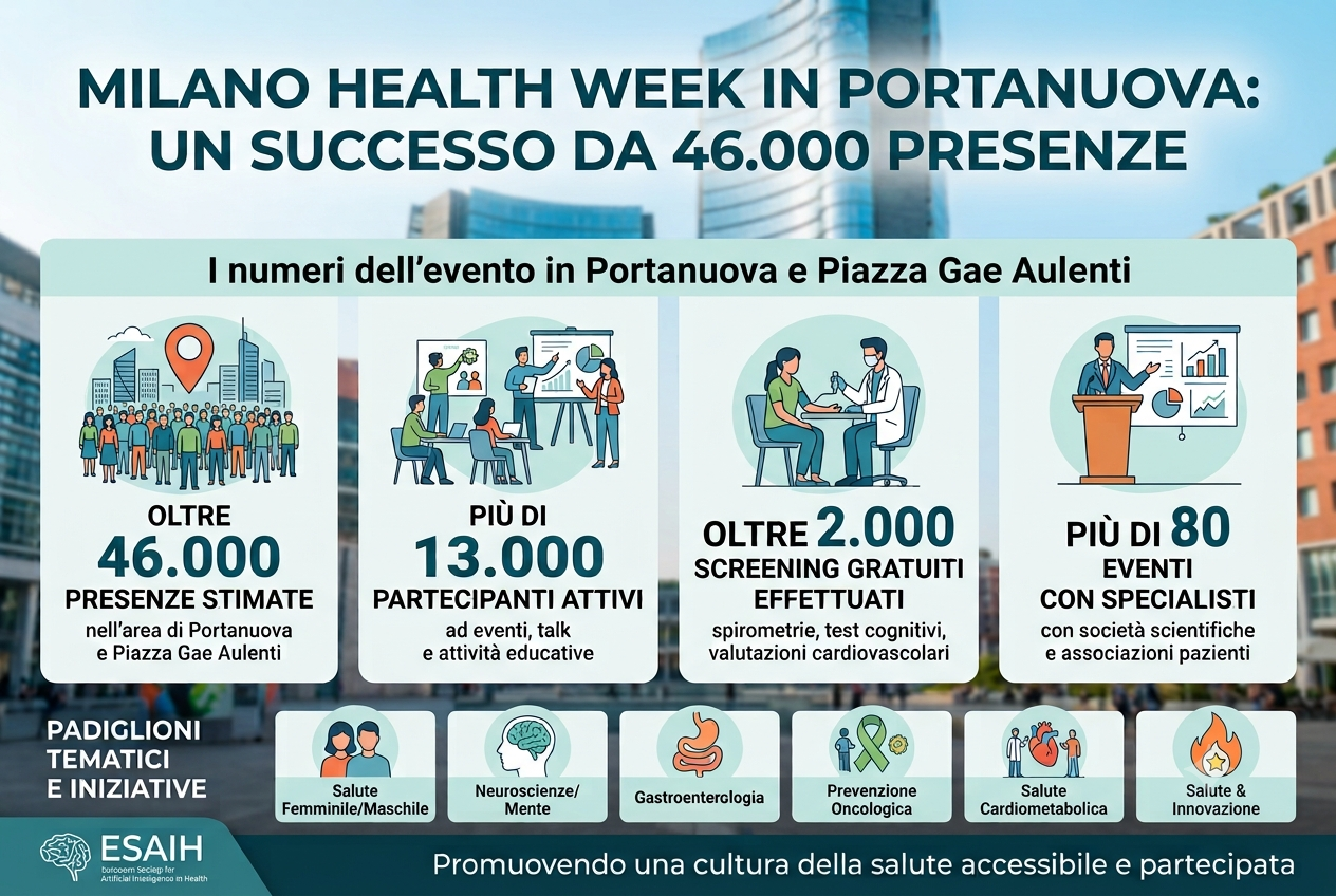 infografica con i numeri del successo di Milano Health Week