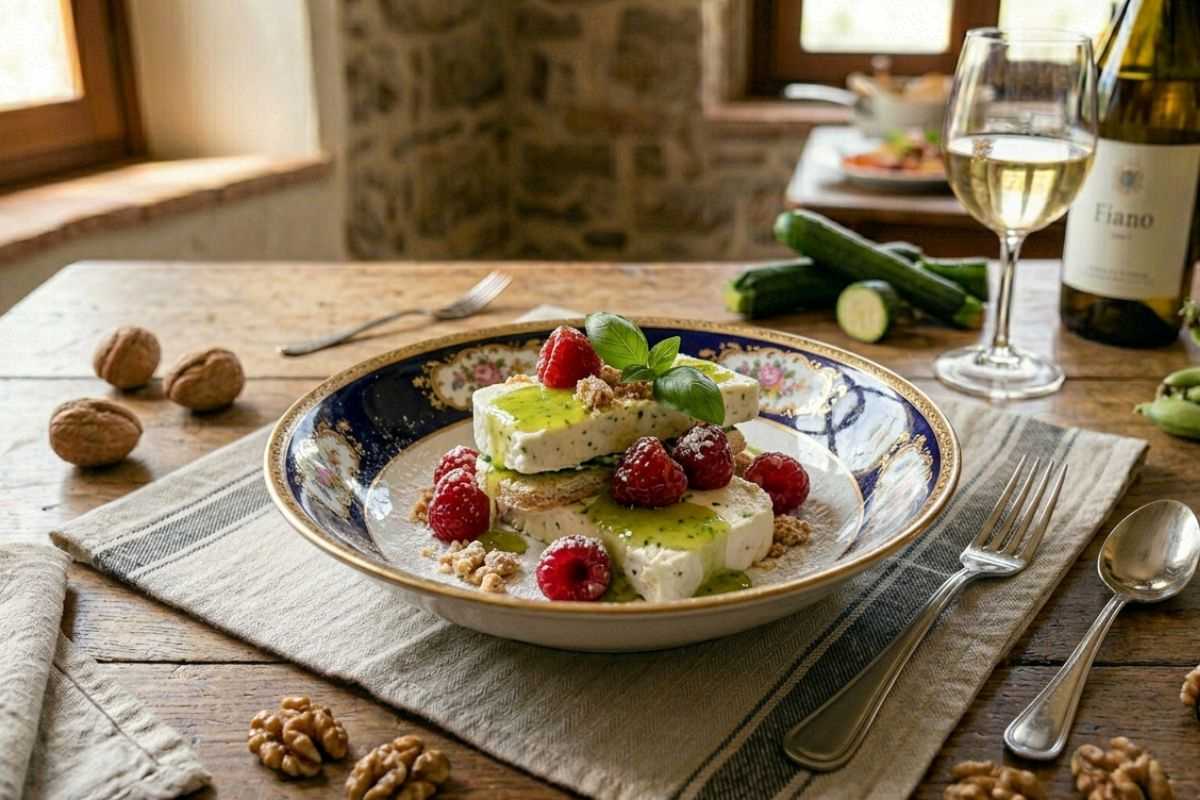 Semifreddo al pesto dolce di basilico