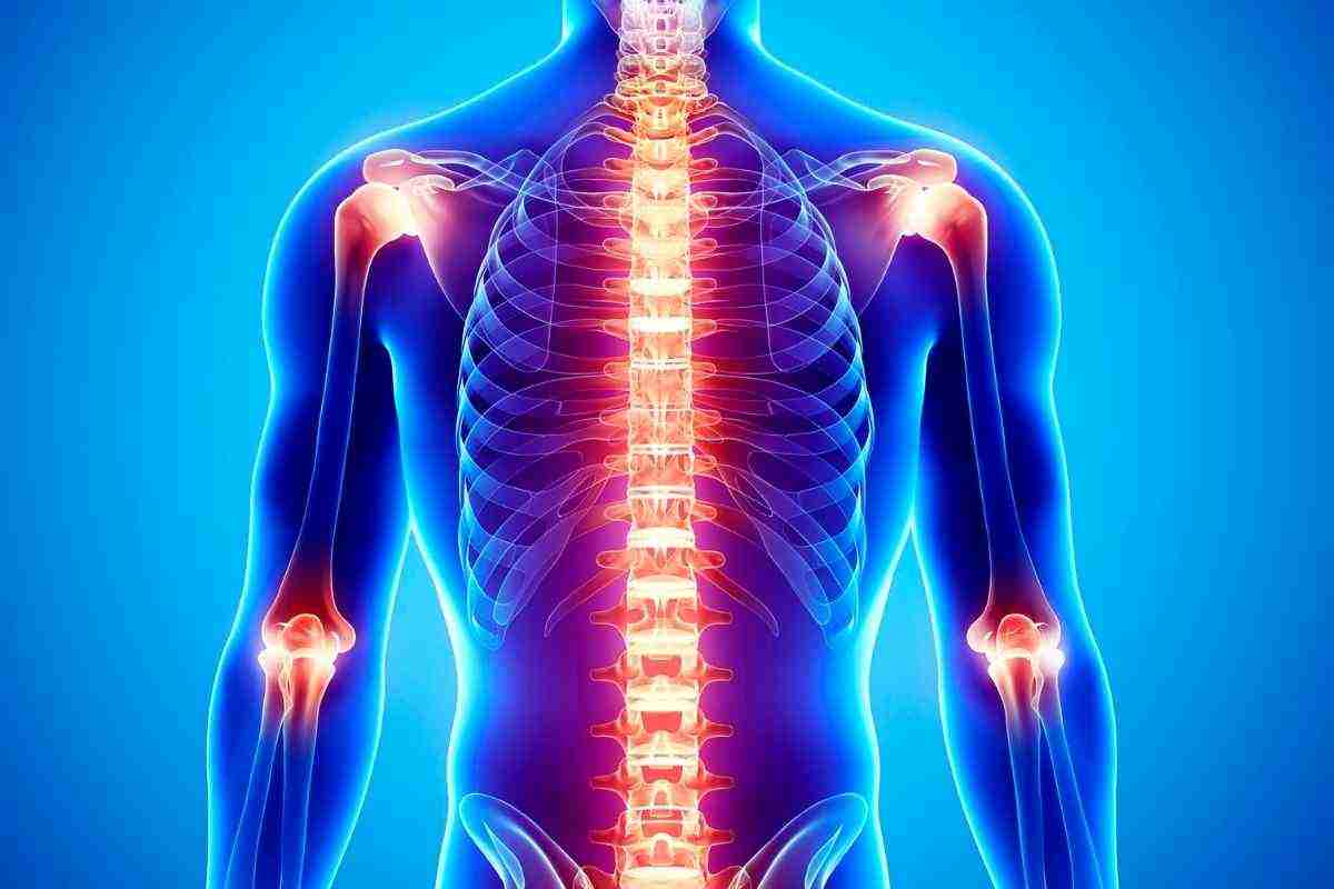 un'immagine che mostra un corpo umano e i punti del dolore