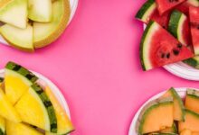 frutta estiva a scorza dura tipo anguria, melone e ananas