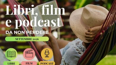 rubrica libri, film, podcast di ok salute con immagine di una donna che legge sull'amaca