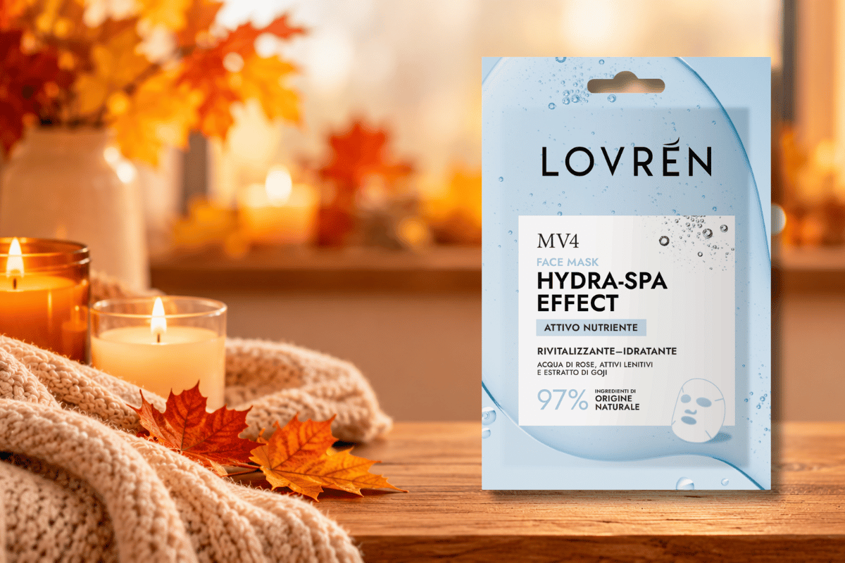 LOVRÉN: la maschera viso Hydra-Spa Effect con acqua di rose e acido ialuronico