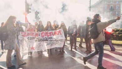 una manifestazione di giovani